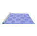 Sideview of Machine Washable Solid Blue Modern Rug, wshabs1339blu