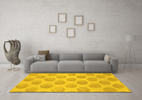 Machine Washable Solid Yellow Modern Rug, wshabs1339yw