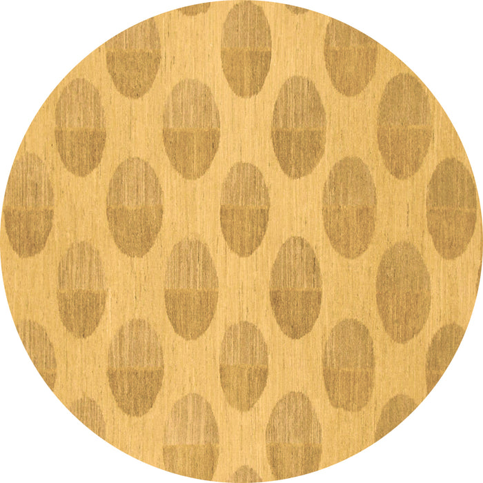 Round Solid Brown Modern Rug, abs1339brn