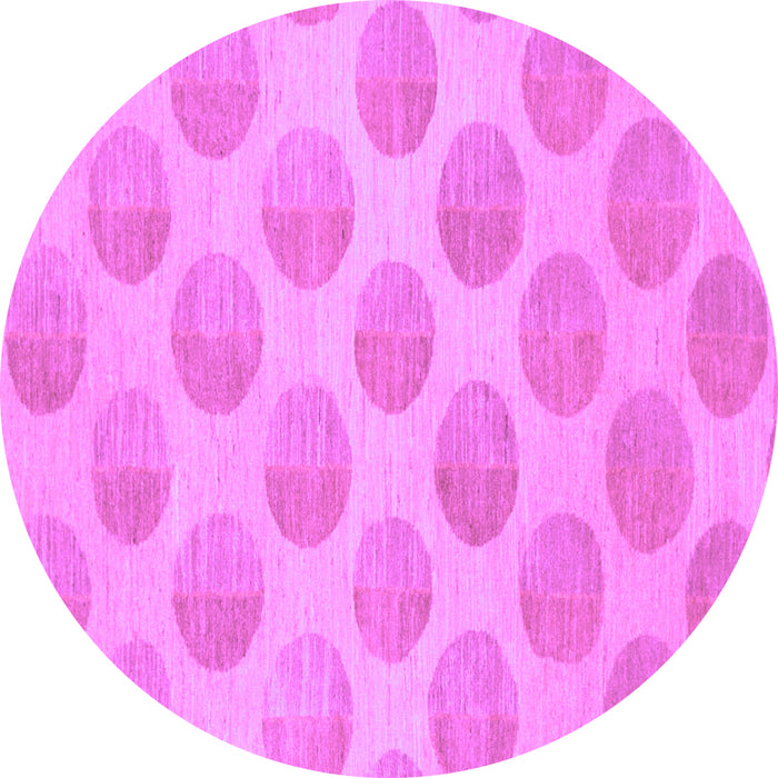 Round Solid Purple Modern Rug, abs1339pur