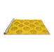 Sideview of Machine Washable Solid Yellow Modern Rug, wshabs1339yw