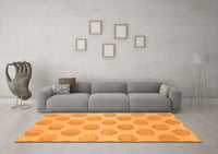 Machine Washable Solid Orange Modern Rug, wshabs1339org