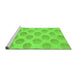 Sideview of Machine Washable Solid Green Modern Area Rugs, wshabs1339grn