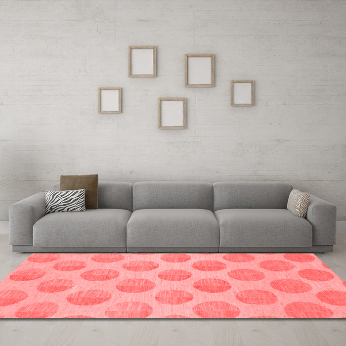 Modern Red Washable Rugs