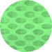 Round Solid Emerald Green Modern Rug, abs1339emgrn