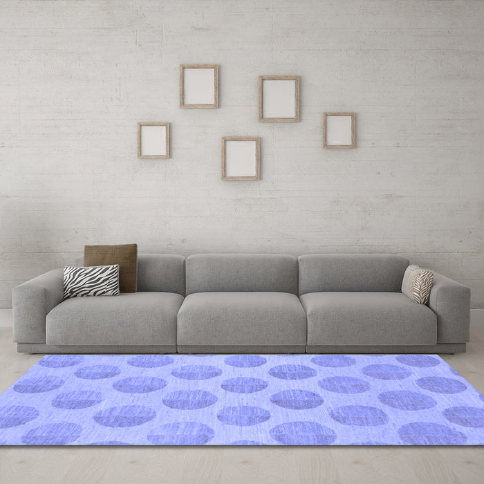 Machine Washable Solid Blue Modern Rug in a Living Room, wshabs1339blu