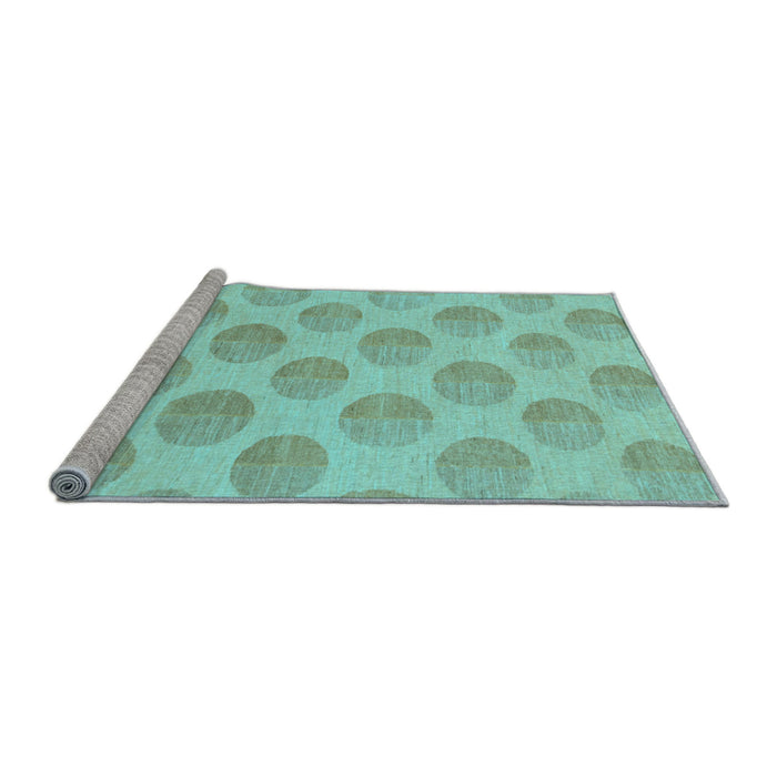 Sideview of Machine Washable Solid Light Blue Modern Rug, wshabs1339lblu