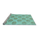 Sideview of Machine Washable Solid Light Blue Modern Rug, wshabs1339lblu