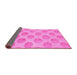 Sideview of Solid Pink Modern Rug, abs1339pnk