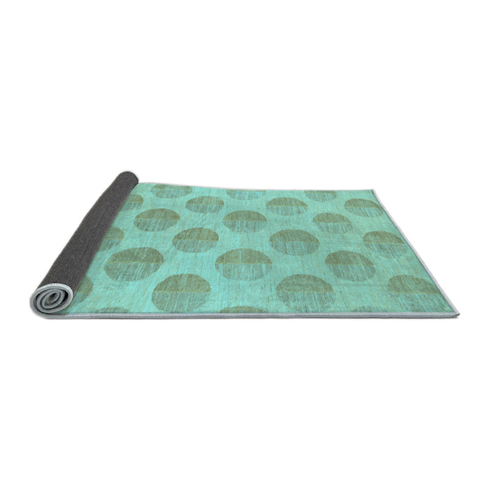 Sideview of Solid Light Blue Modern Rug, abs1339lblu