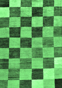 Checkered Emerald Green Modern Rug, abs133emgrn