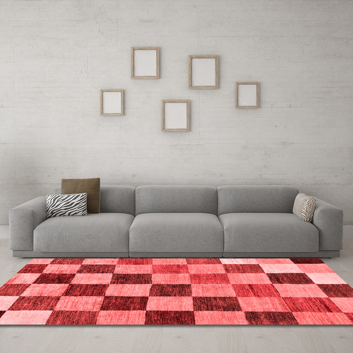 Modern Red Washable Rugs