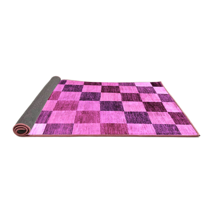 Sideview of Checkered Purple Modern Rug, abs133pur