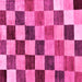 Square Checkered Pink Modern Rug, abs133pnk