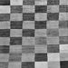 Square Machine Washable Checkered Gray Modern Rug, wshabs133gry