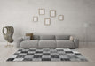 Machine Washable Checkered Gray Modern Rug in a Living Room,, wshabs133gry