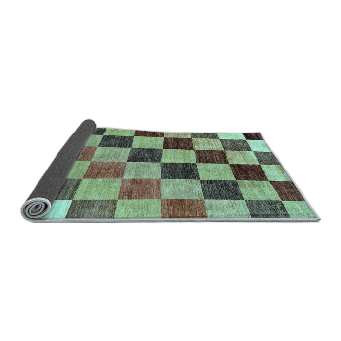 Sideview of Checkered Light Blue Modern Rug, abs133lblu