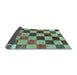 Sideview of Checkered Light Blue Modern Rug, abs133lblu