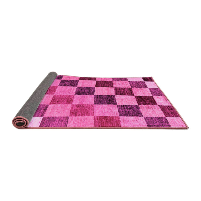Sideview of Checkered Pink Modern Rug, abs133pnk