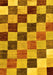 Machine Washable Checkered Yellow Modern Rug, wshabs133yw