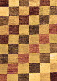 Checkered Brown Modern Rug, abs133brn