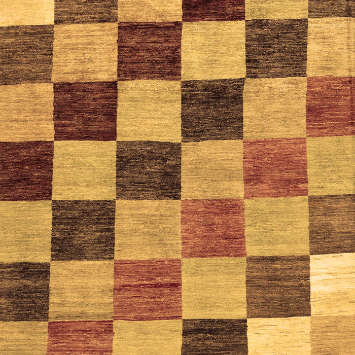 Checkered Brown Modern Rug, abs133brn