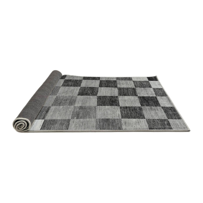 Sideview of Checkered Gray Modern Rug, abs133gry