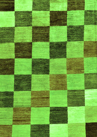 Checkered Green Modern Rug, abs133grn