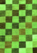 Checkered Green Modern Rug, abs133grn