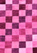 Checkered Pink Modern Rug, abs133pnk