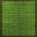 Square Machine Washable Abstract Green Modern Area Rugs, wshabs1340grn