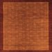 Square Machine Washable Abstract Orange Modern Area Rugs, wshabs1340org