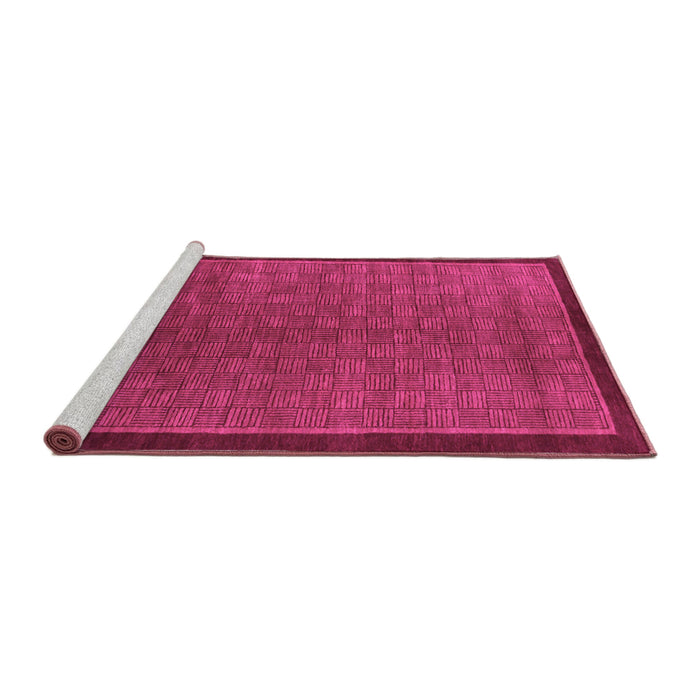 Sideview of Machine Washable Abstract Pink Modern Rug, wshabs1340pnk