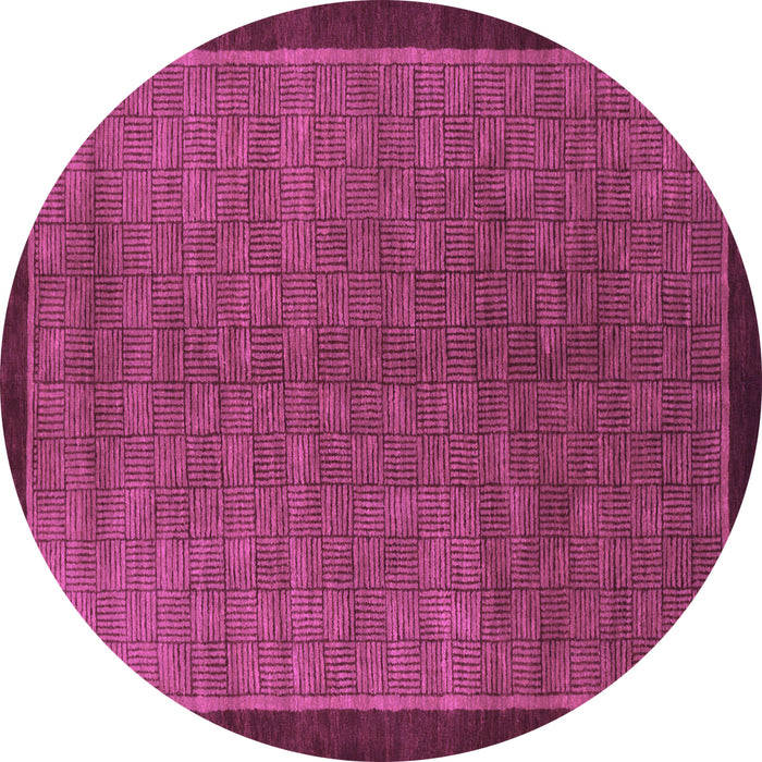 Round Abstract Purple Modern Rug, abs1340pur