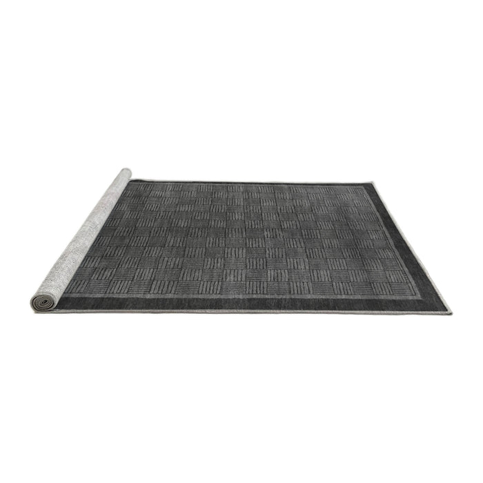 Sideview of Machine Washable Abstract Gray Modern Rug, wshabs1340gry