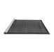 Sideview of Machine Washable Abstract Gray Modern Rug, wshabs1340gry