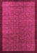 Machine Washable Abstract Pink Modern Rug, wshabs1340pnk