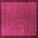 Square Machine Washable Abstract Pink Modern Rug, wshabs1340pnk