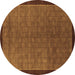 Round Machine Washable Abstract Brown Modern Rug, wshabs1340brn