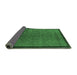 Sideview of Abstract Emerald Green Modern Rug, abs1340emgrn