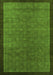 Machine Washable Abstract Green Modern Area Rugs, wshabs1340grn