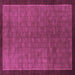 Square Machine Washable Abstract Purple Modern Area Rugs, wshabs1340pur