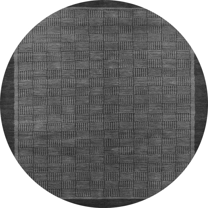 Round Abstract Gray Modern Rug, abs1340gry