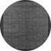 Round Abstract Gray Modern Rug, abs1340gry