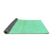 Sideview of Solid Turquoise Modern Rug, abs1341turq