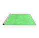 Sideview of Machine Washable Solid Emerald Green Modern Area Rugs, wshabs1341emgrn