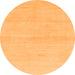 Round Solid Orange Modern Rug, abs1341org