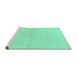 Sideview of Machine Washable Solid Turquoise Modern Area Rugs, wshabs1341turq