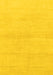 Machine Washable Solid Yellow Modern Rug, wshabs1341yw