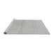 Sideview of Machine Washable Solid Gray Modern Rug, wshabs1341gry